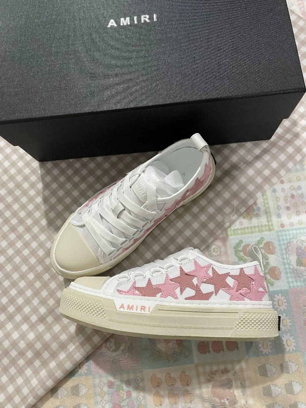 AMIRI Color-Block Star Low-Top Sneakers